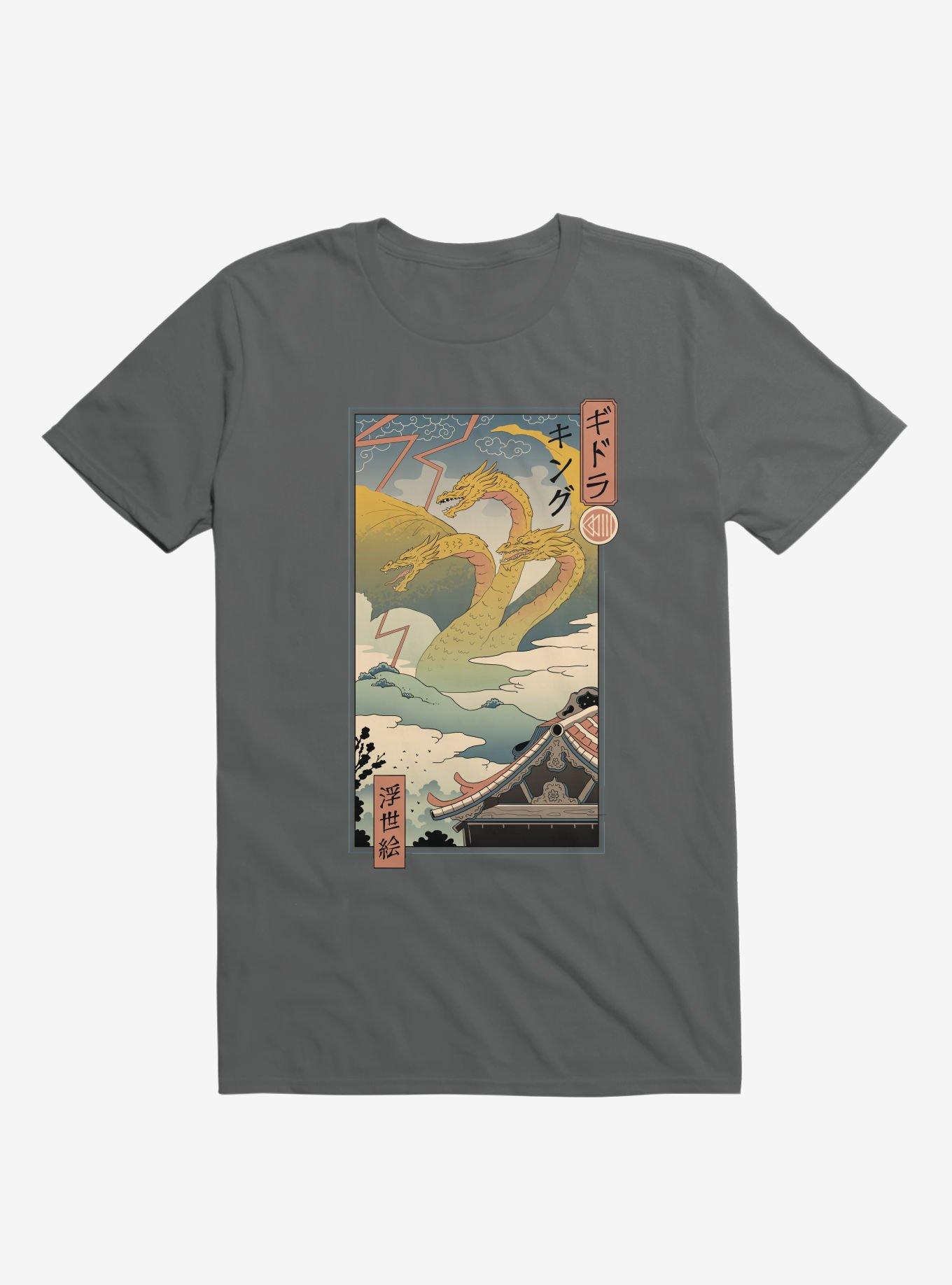 Monster Zero Ukiyo-E Charcoal Grey T-Shirt