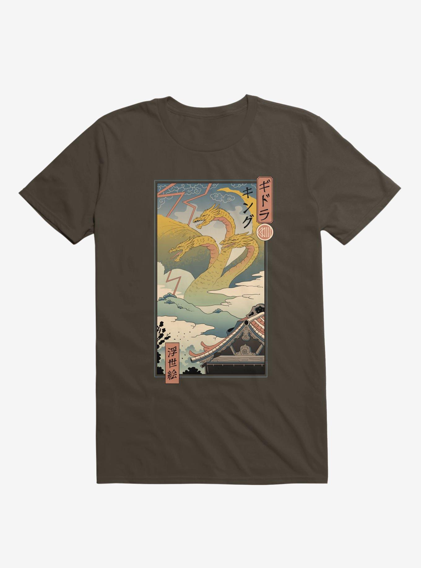 Monster Zero Ukiyo-E Brown T-Shirt, , hi-res