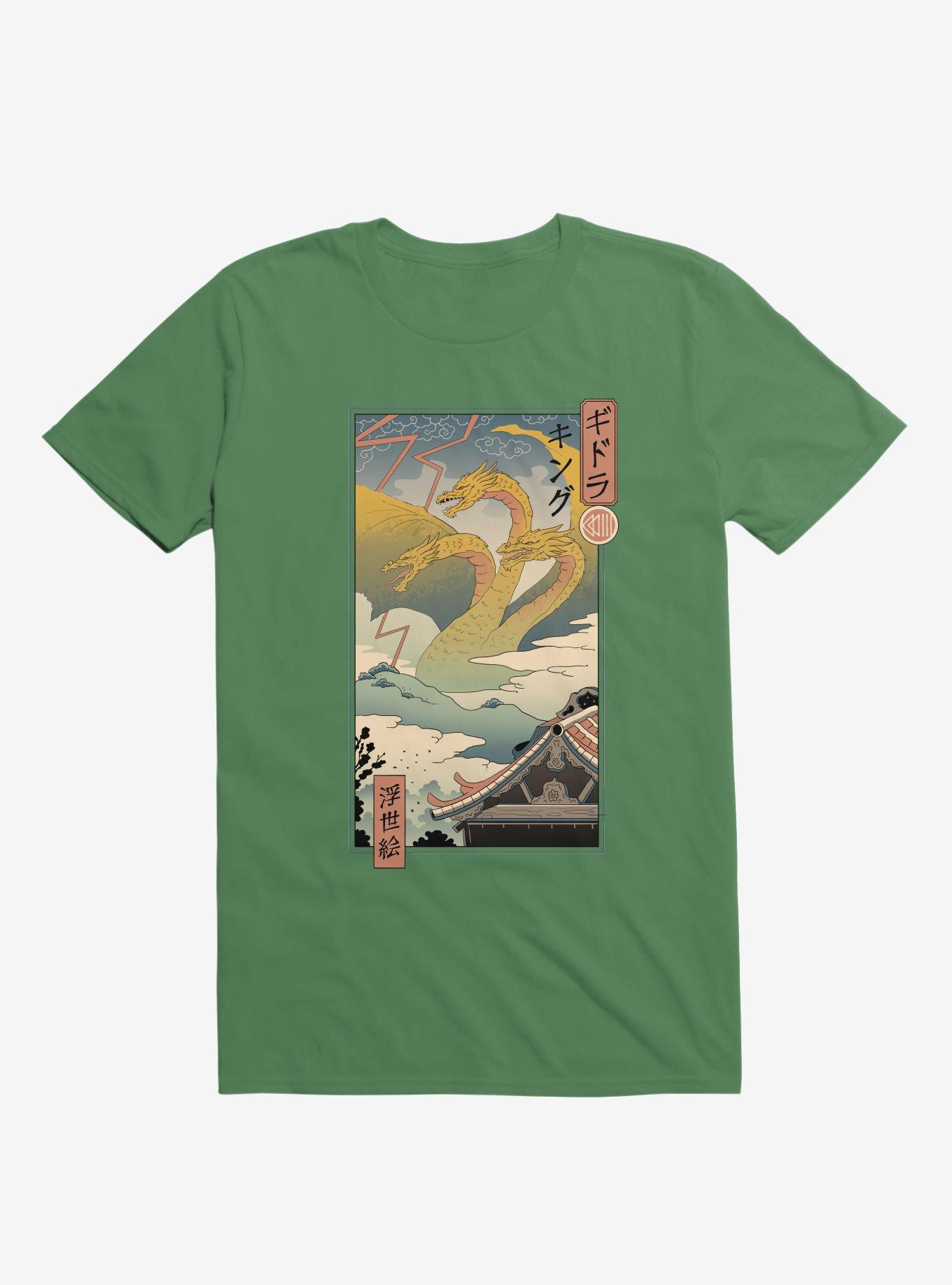 Monster Zero Ukiyo-E Kelly Green T-Shirt, KELLY GREEN, hi-res