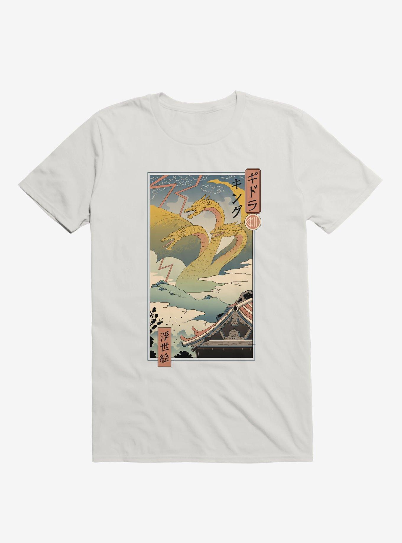 Monster Zero Ukiyo-E White T-Shirt, WHITE, hi-res