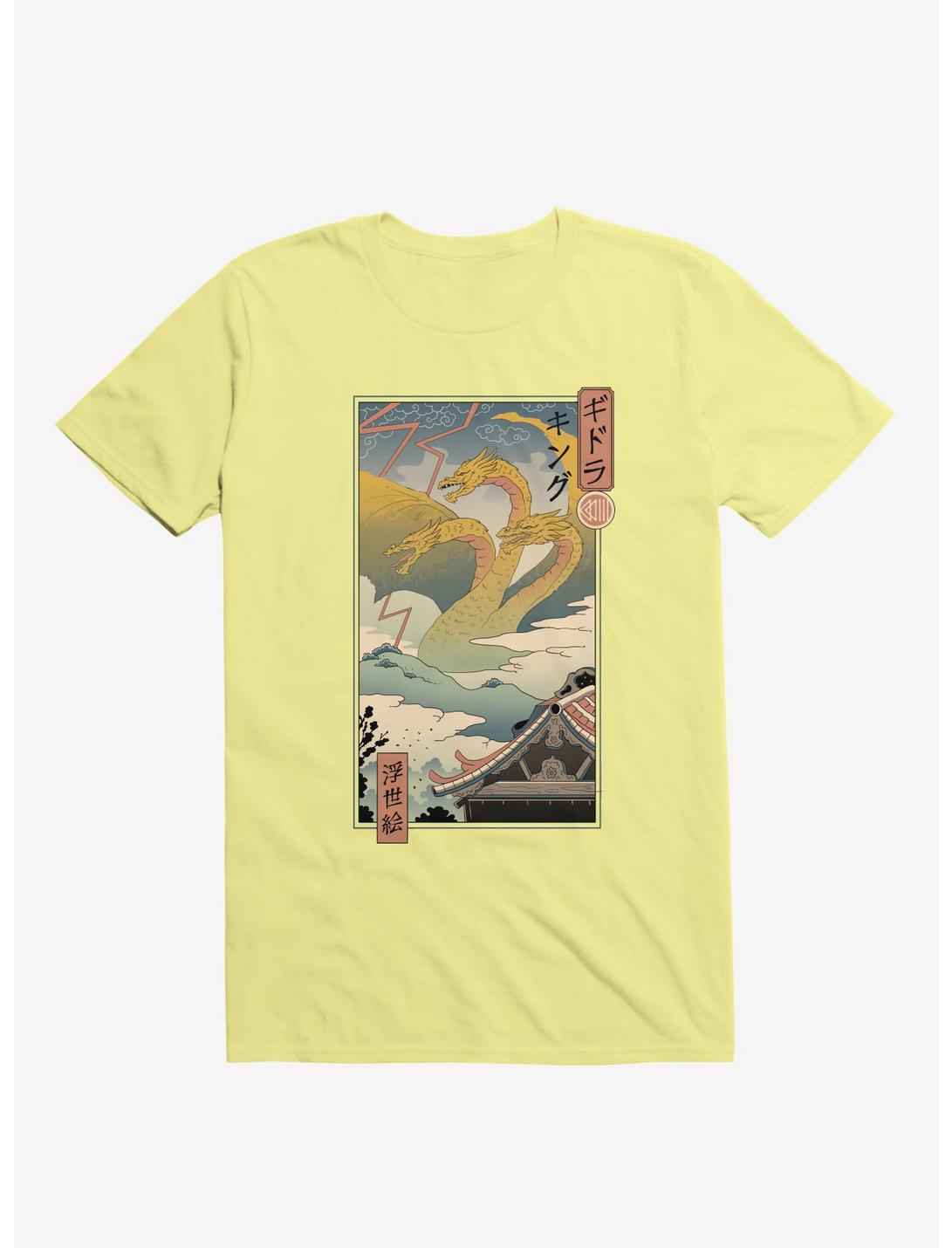 Monster Zero Ukiyo-E Corn Silk Yellow T-Shirt, CORN SILK, hi-res
