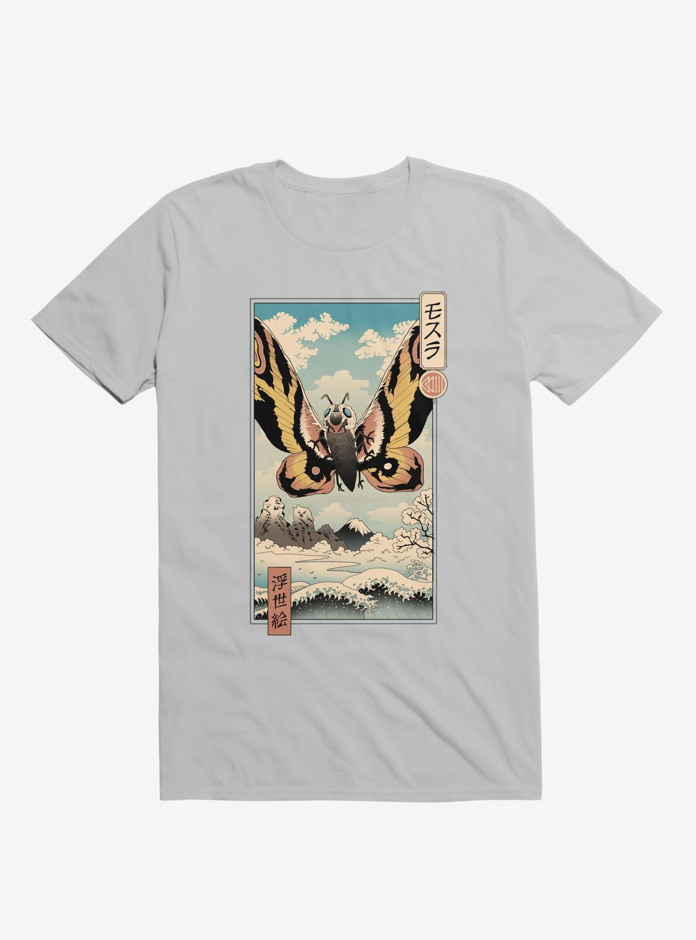 Ancient Moth Ukiyo-E Ice Grey T-Shirt, , hi-res