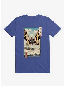 Ancient Moth Ukiyo-E Royal Blue T-Shirt, , hi-res