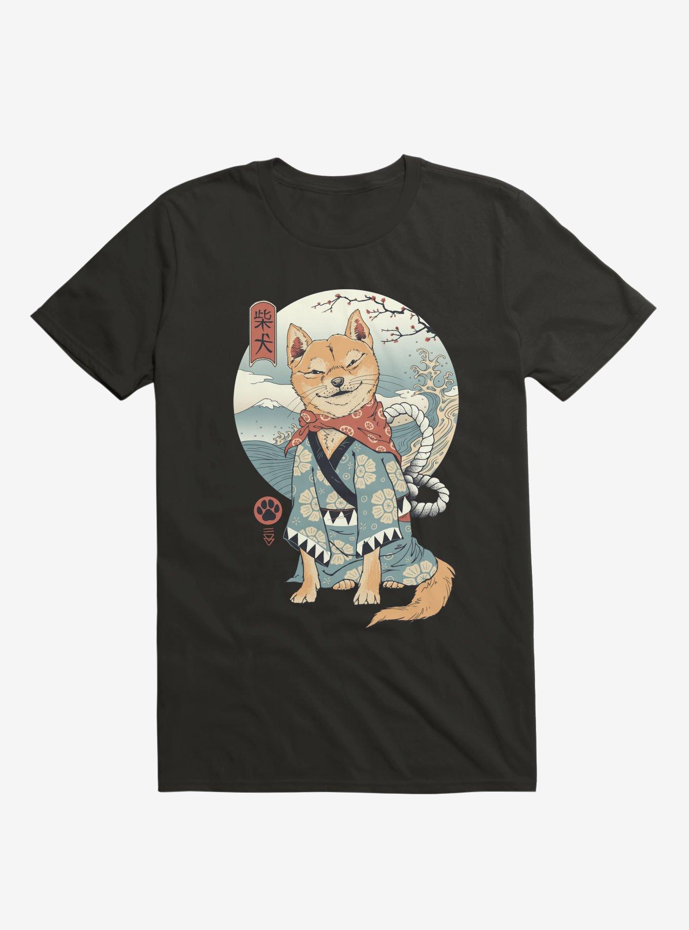 Shiba Inu Black T-Shirt, BLACK, hi-res