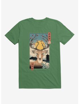 Spring In Nara Deer Kelly Green T-Shirt, , hi-res