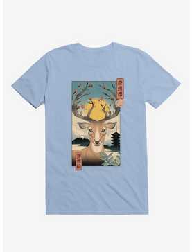 Spring In Nara Deer Light Blue T-Shirt, , hi-res