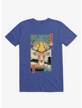 Spring In Nara Deer Royal Blue T-Shirt, , hi-res
