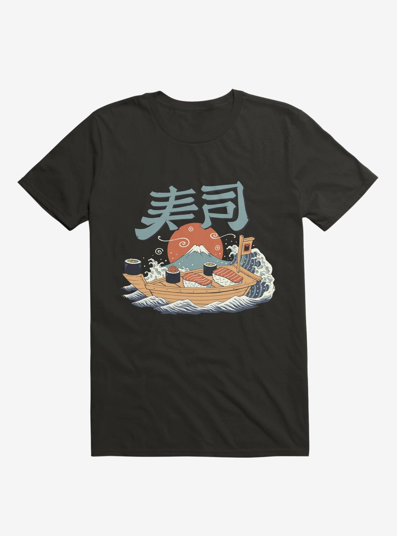 Sushi Pop Boat Black T-Shirt, , hi-res