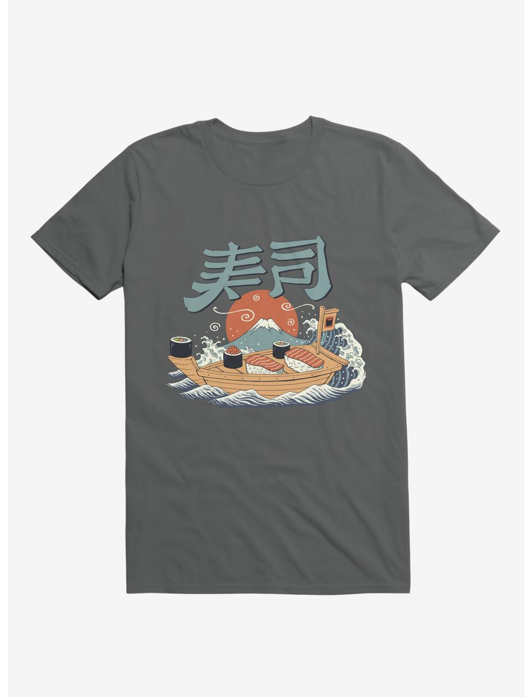 Sushi Pop Boat Charcoal Grey T-Shirt, CHARCOAL, hi-res