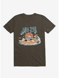 Sushi Pop Boat Brown T-Shirt, BROWN, hi-res