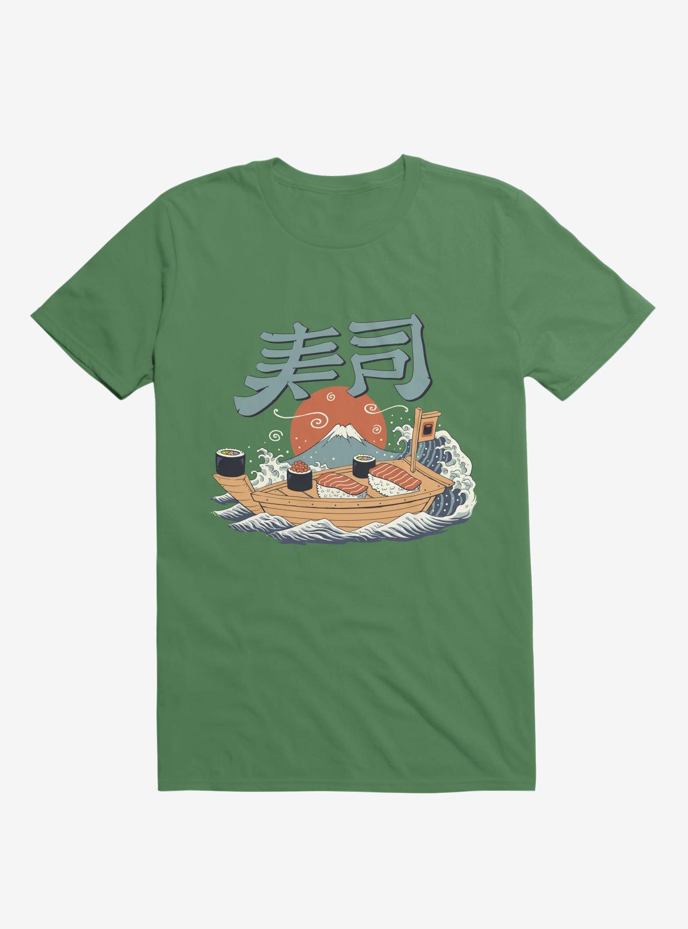 Sushi Pop Boat Kelly Green T-Shirt, KELLY GREEN, hi-res