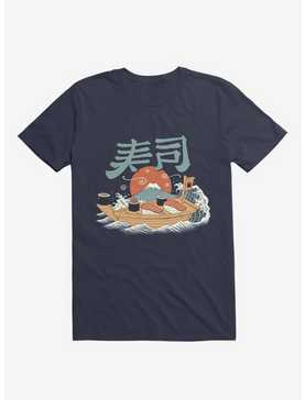 Sushi Pop Boat Navy Blue T-Shirt, , hi-res