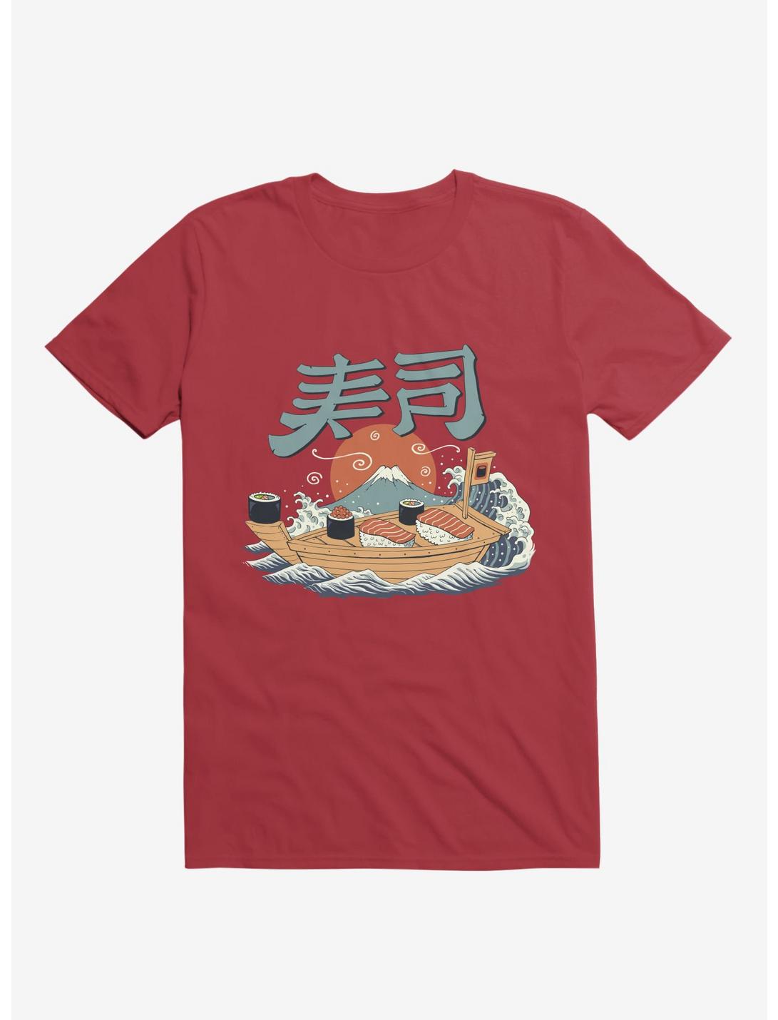 Sushi Pop Boat Red T-Shirt, RED, hi-res