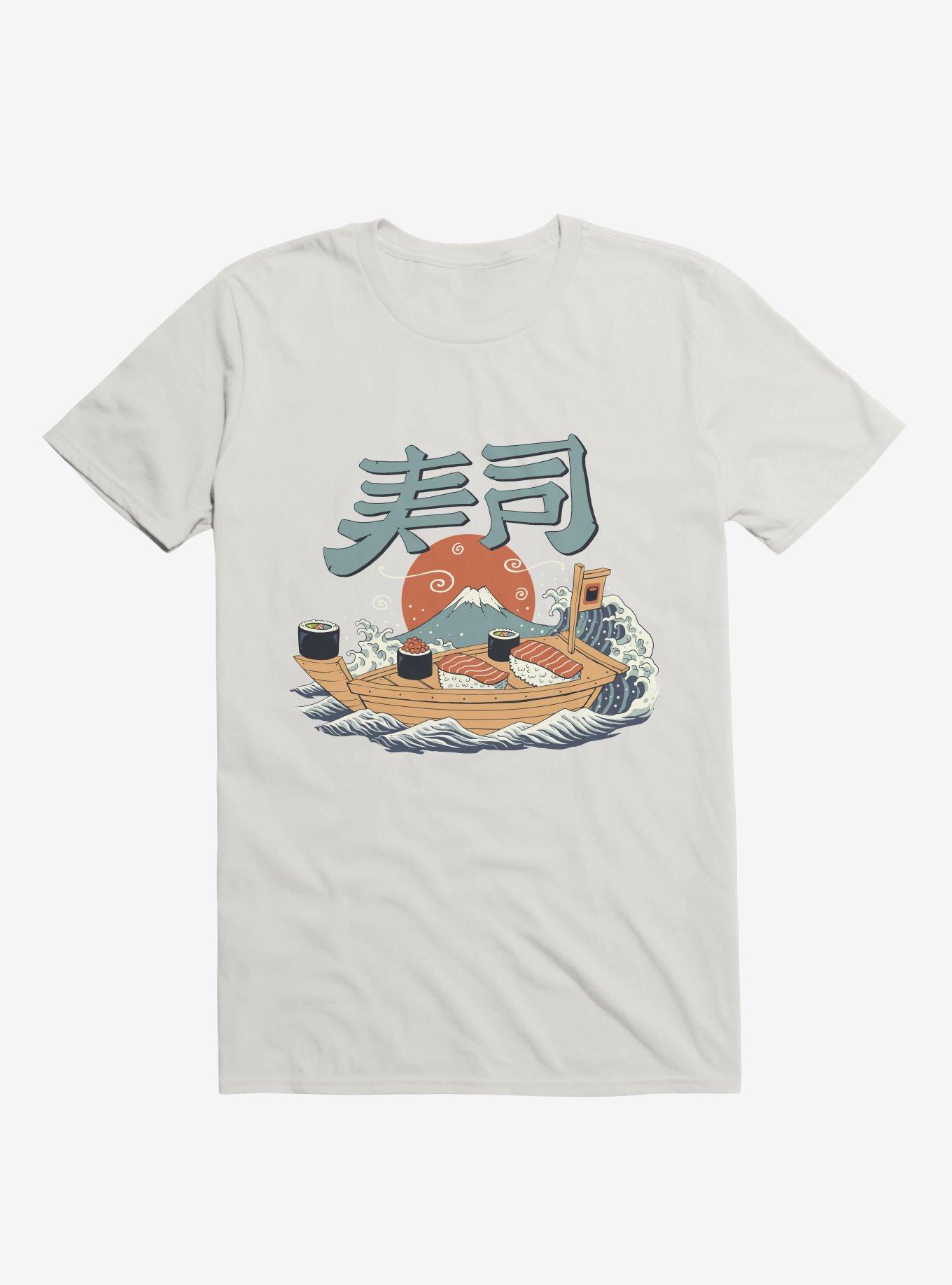 Sushi Pop Boat White T-Shirt, WHITE, hi-res