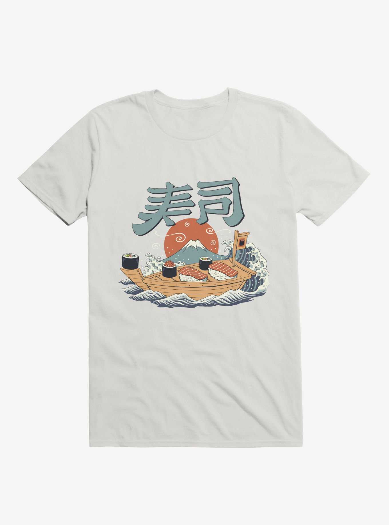 Sushi Pop Boat White T-Shirt, , hi-res