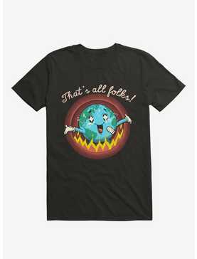 That's All Folks! Earth On Fire Black T-Shirt, , hi-res