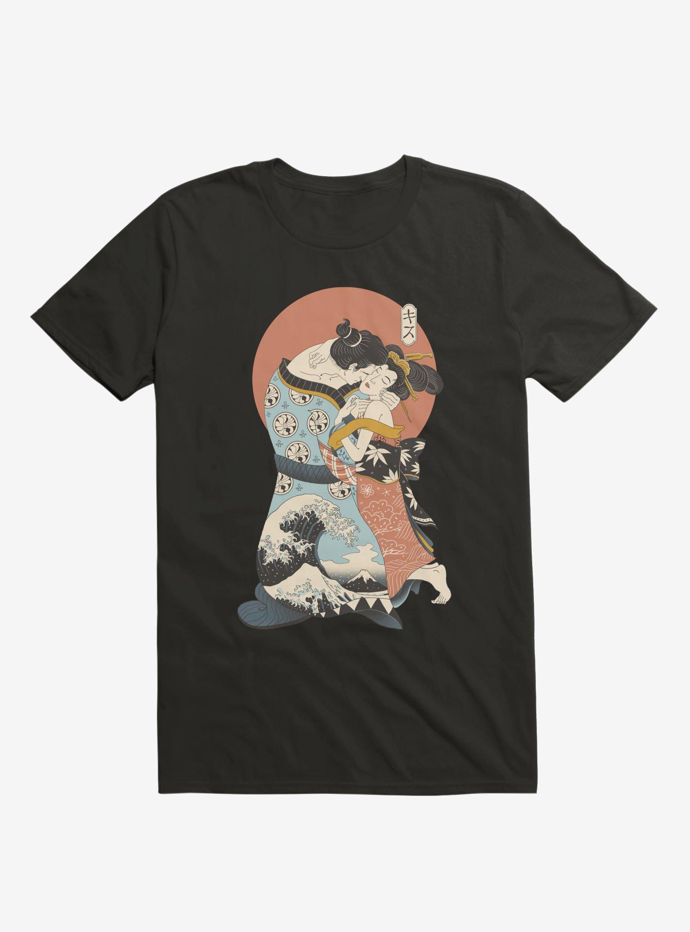 The Kiss Ukiyo-E Black T-Shirt, , hi-res