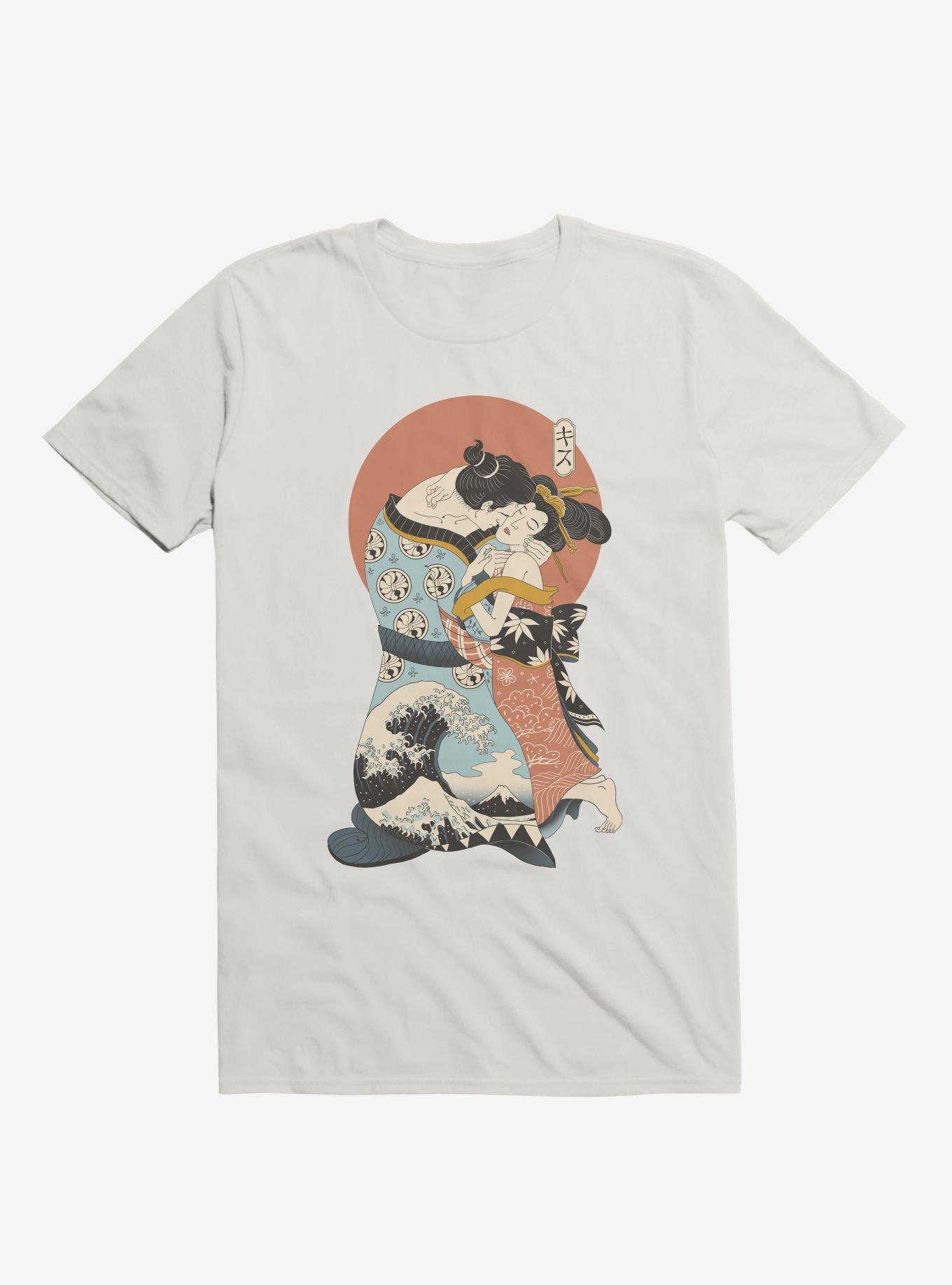 The Kiss Ukiyo-E White T-Shirt, , hi-res