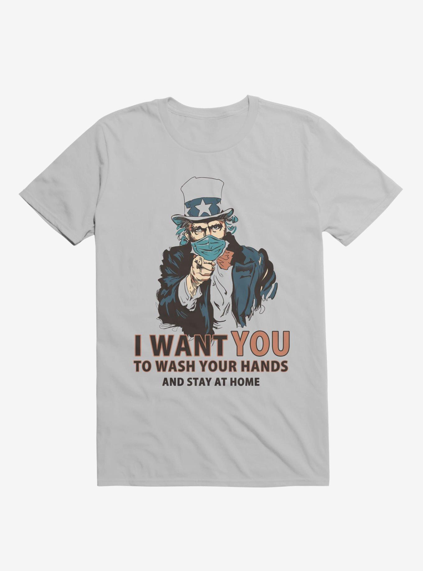 Wash Your Hands! Ice Grey T-Shirt, ICE GREY, hi-res