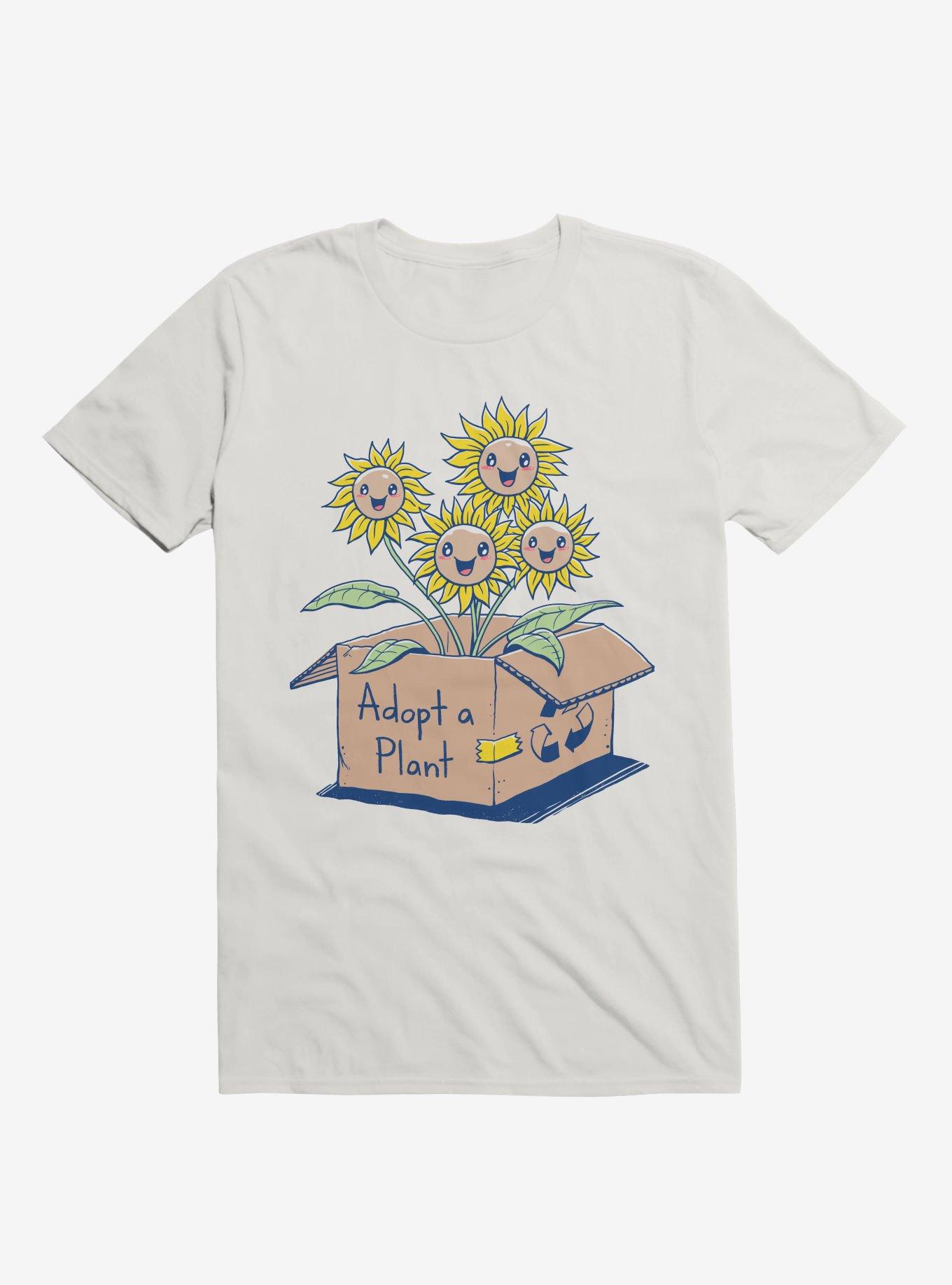 Adopt A Plant White T-Shirt, WHITE, hi-res