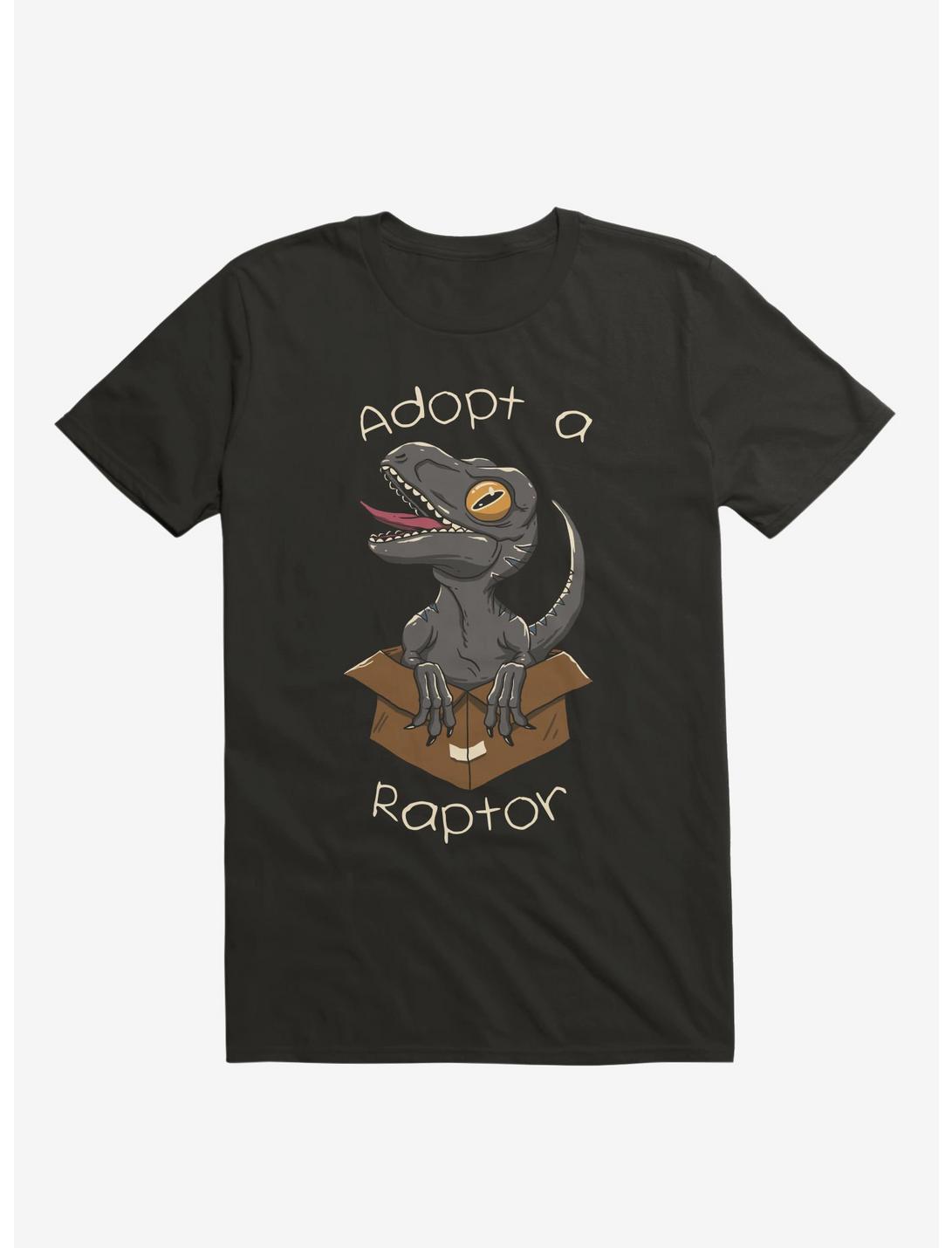 Adopt A Raptor Black T-Shirt, BLACK, hi-res