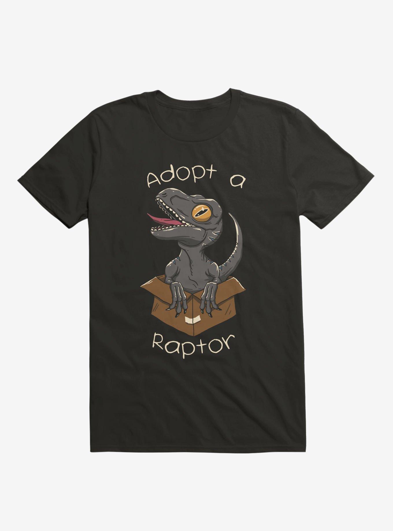 Adopt A Raptor Black T-Shirt, BLACK, hi-res