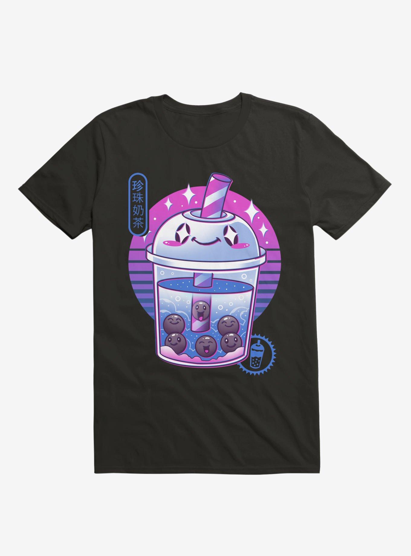 Boba Wave Tea Black T-Shirt, BLACK, hi-res