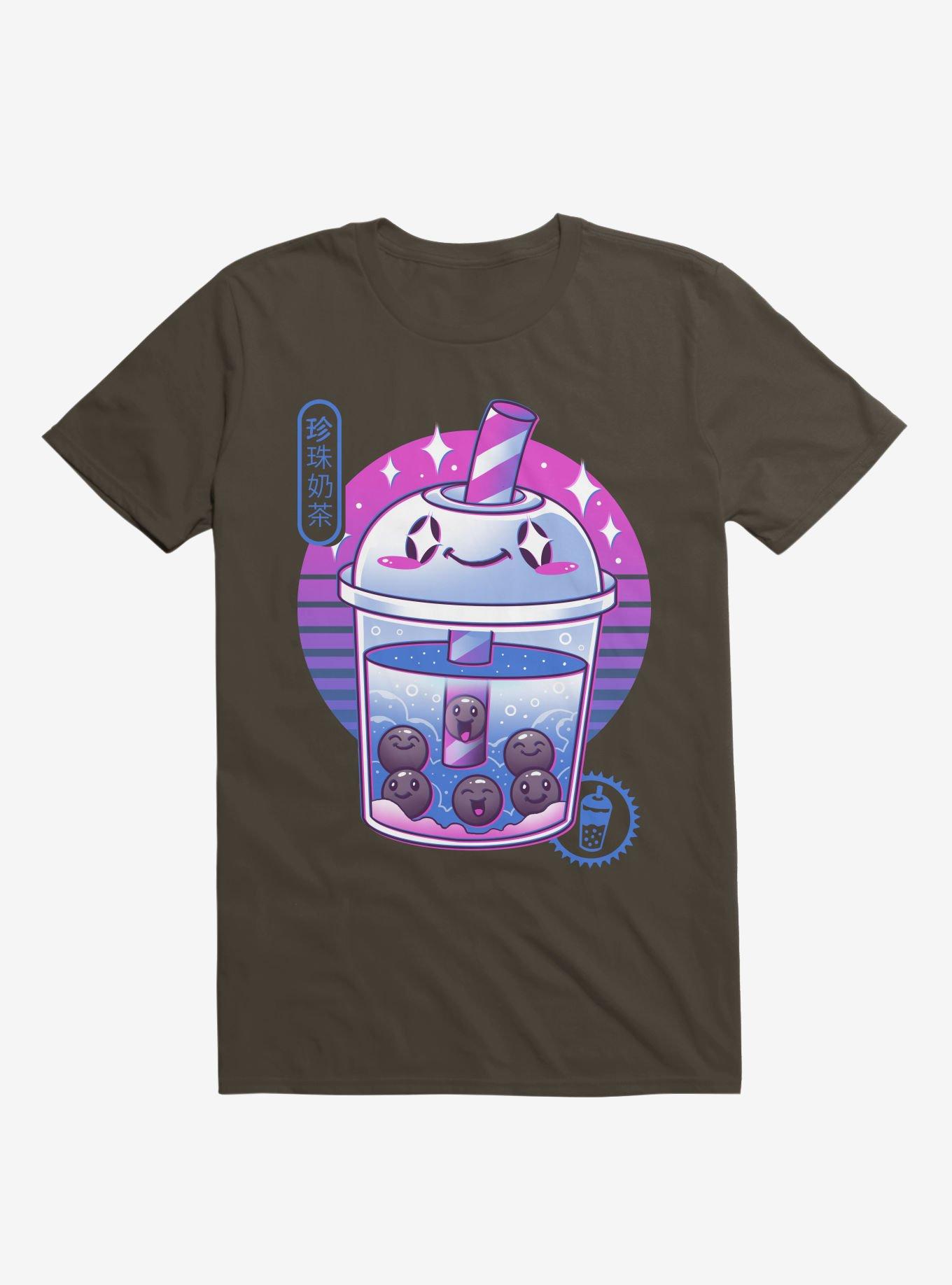 Boba Wave Tea Brown T-Shirt, BROWN, hi-res