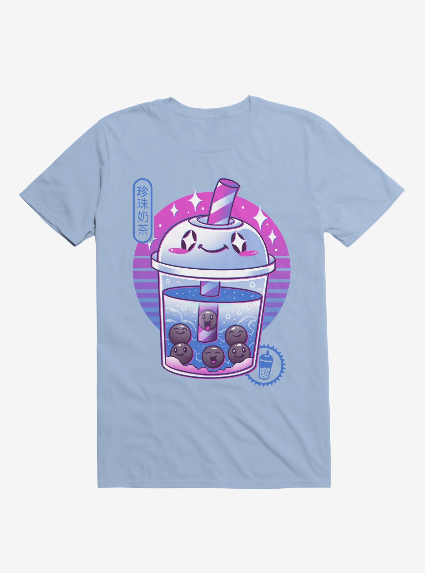 Boba Wave Tea Light Blue T-Shirt, , hi-res