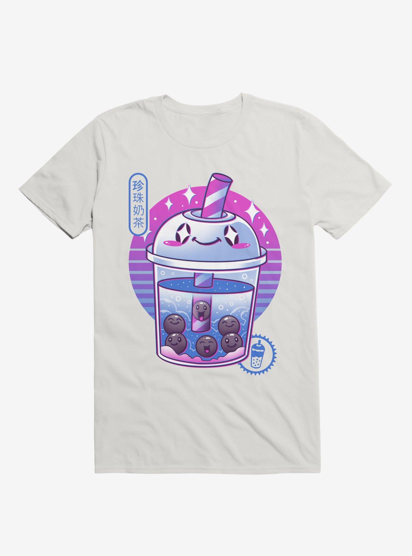 Boba Wave Tea White T-Shirt, WHITE, hi-res