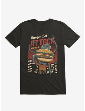 Burger Bot Black T-Shirt, , hi-res
