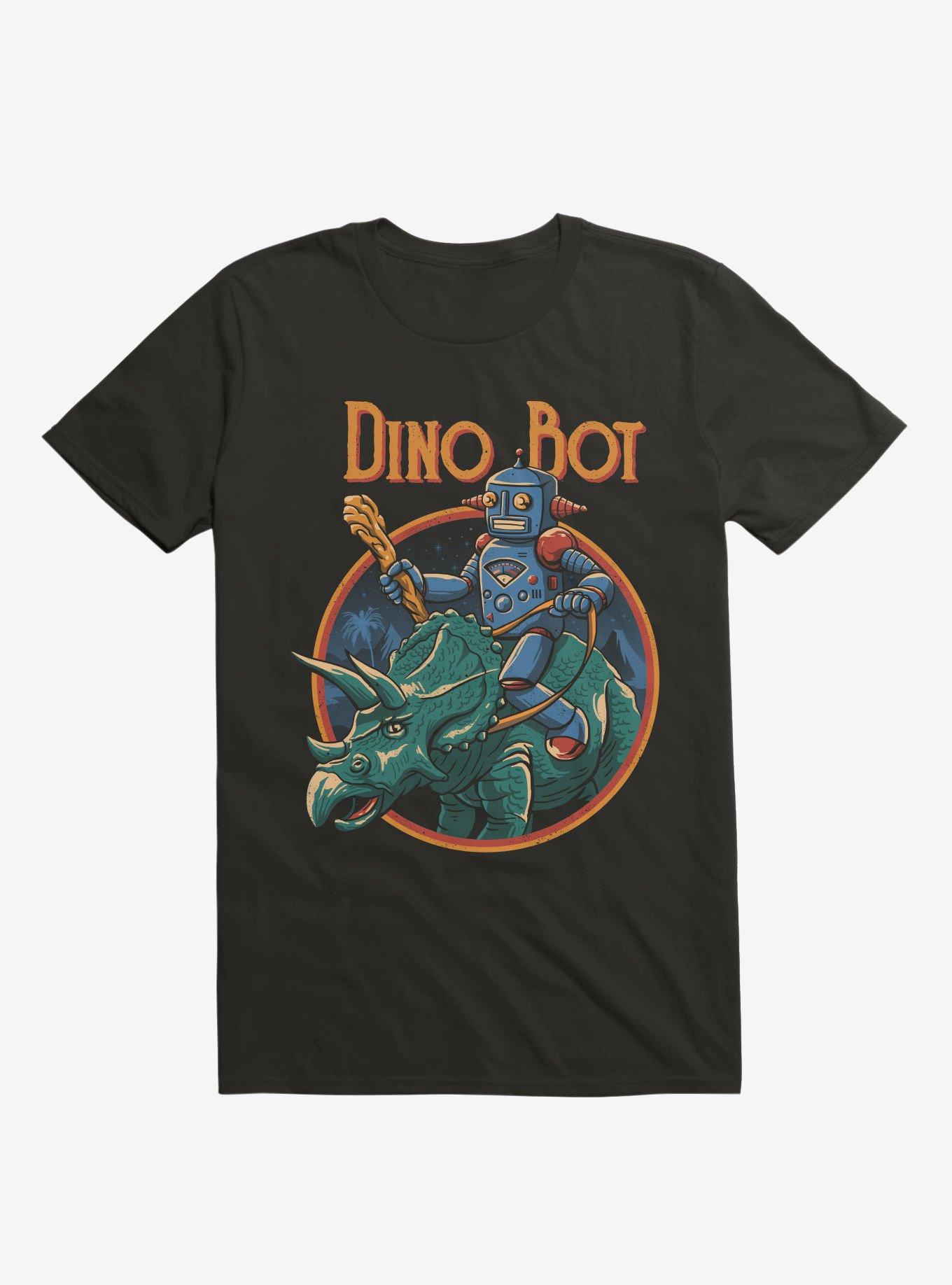 Dino Bot 2 Black T-Shirt