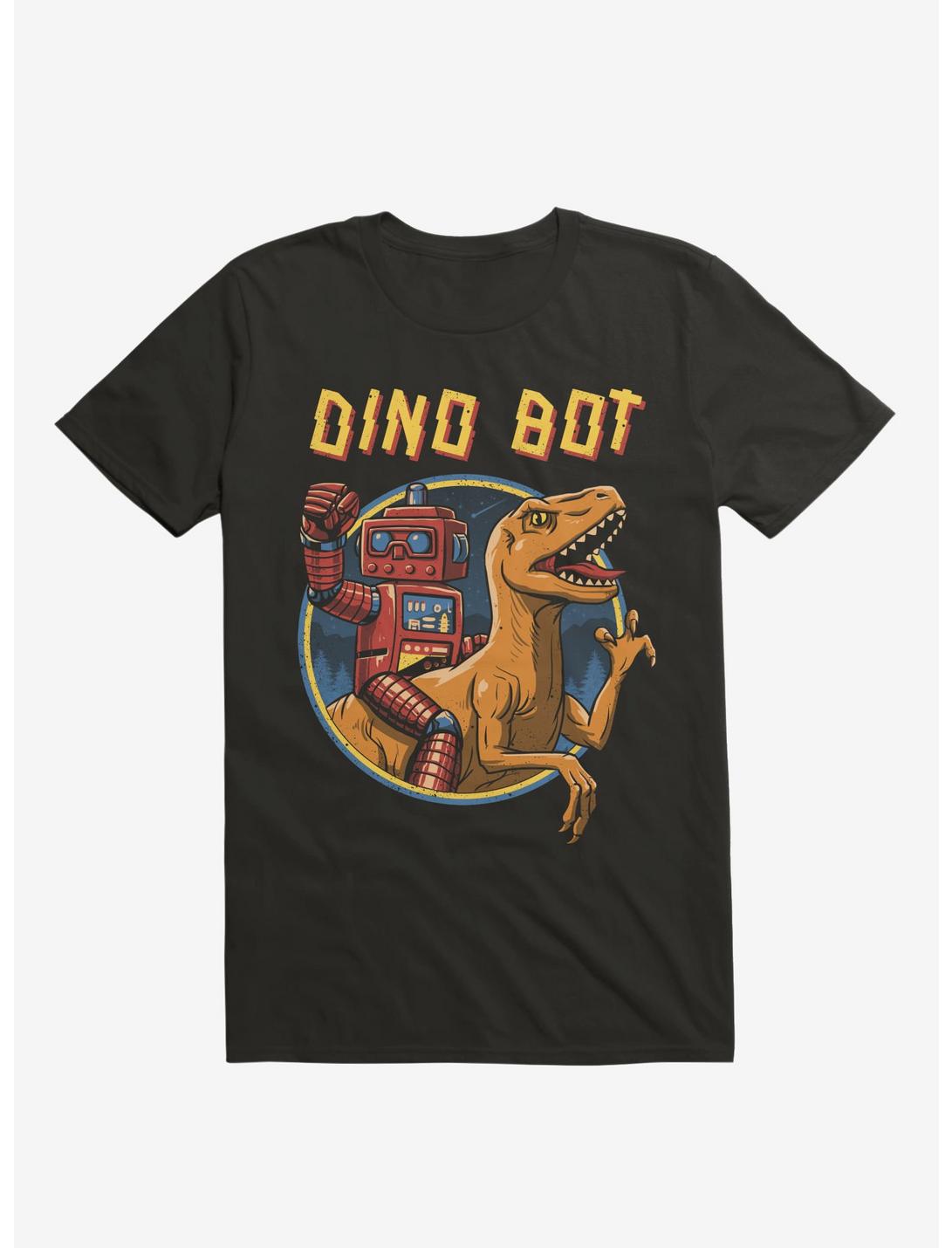 Dino Bot Black T-Shirt, BLACK, hi-res