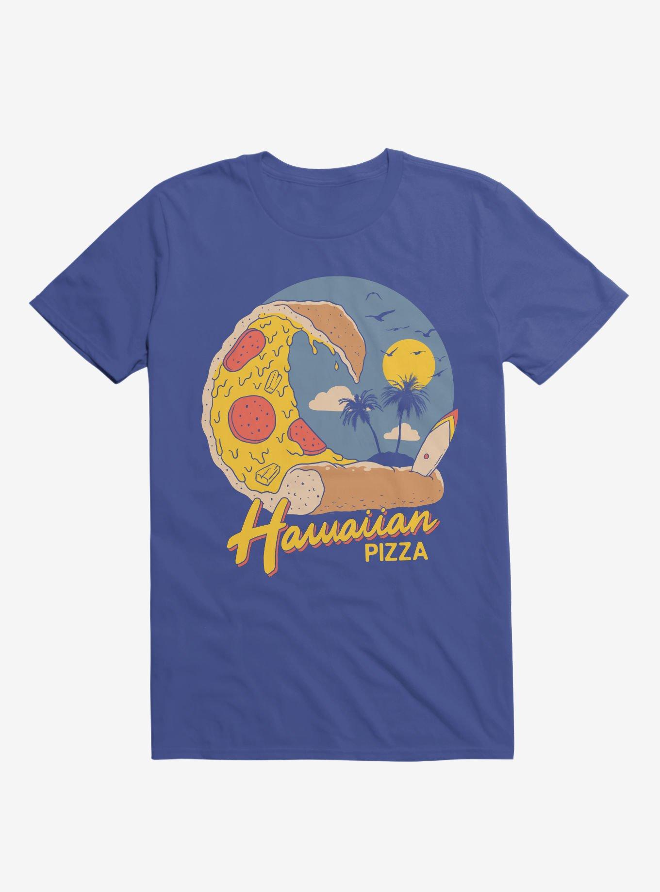Hawaiian Pizza Royal Blue T-Shirt, , hi-res