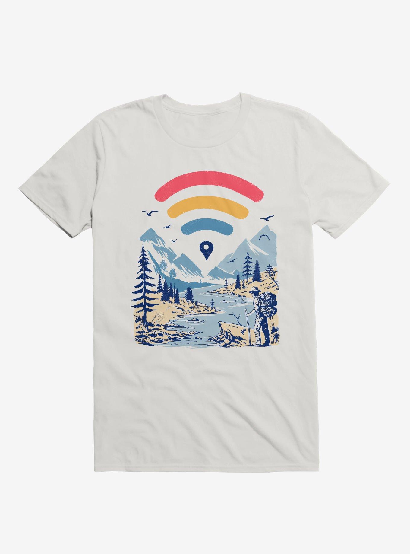 Internet Explorer Nature Scene White T-Shirt, WHITE, hi-res