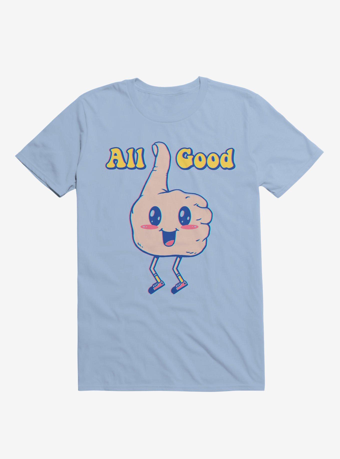 It's All Good Thumbs Up Light Blue T-Shirt, LIGHT BLUE, hi-res