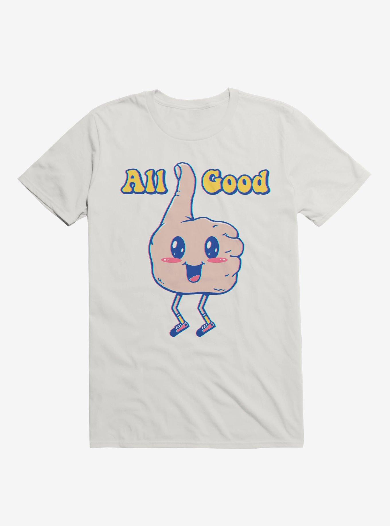 It's All Good Thumbs Up White T-Shirt, WHITE, hi-res