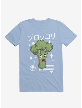 Kawaii Broccoli Light Blue T-Shirt, , hi-res