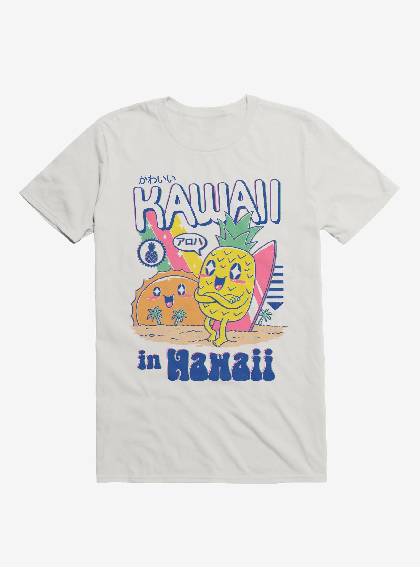 Kawaii In Hawaii White T-Shirt, , hi-res