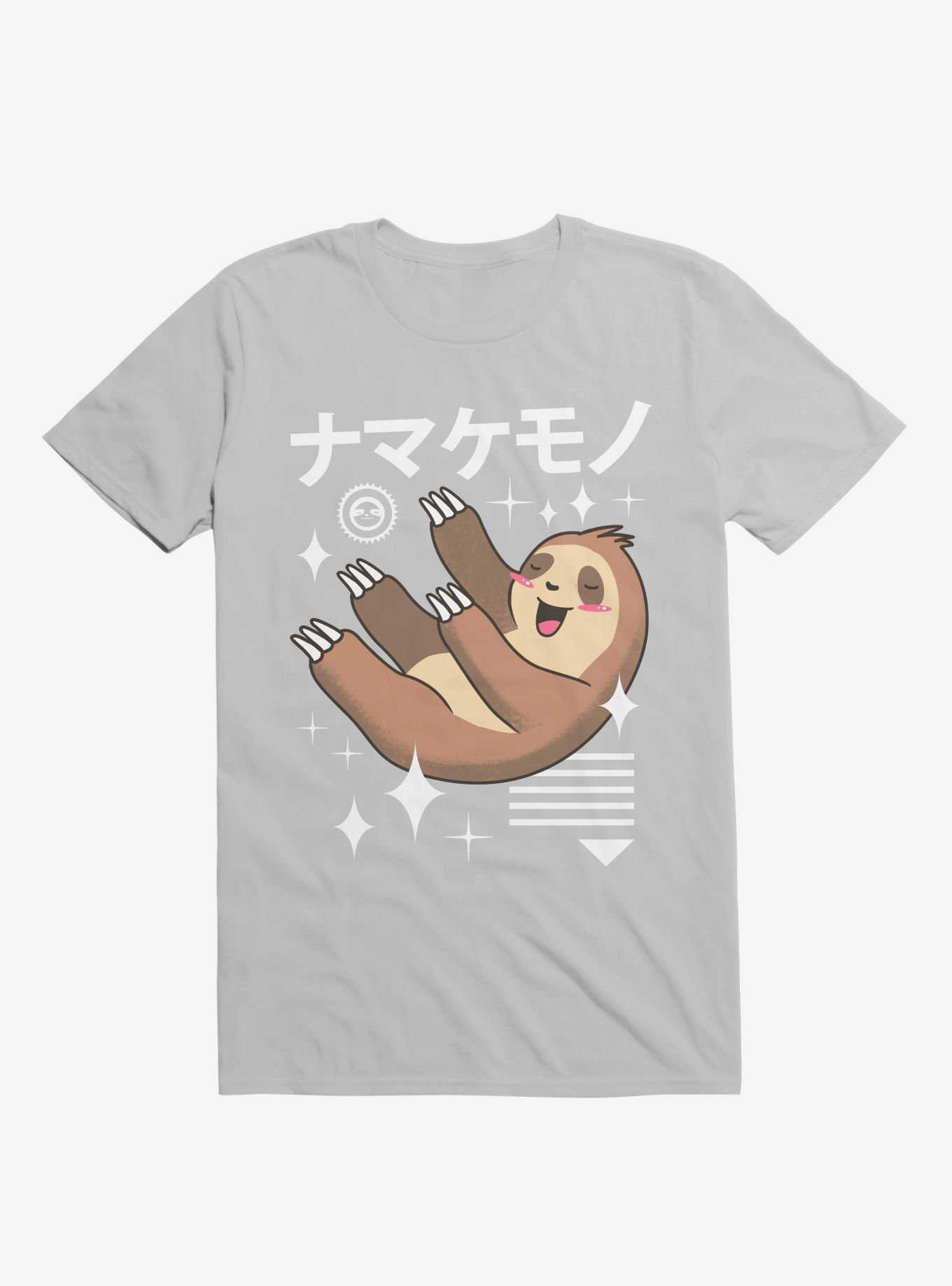 Kawaii Sloth Ice Grey T-Shirt, , hi-res