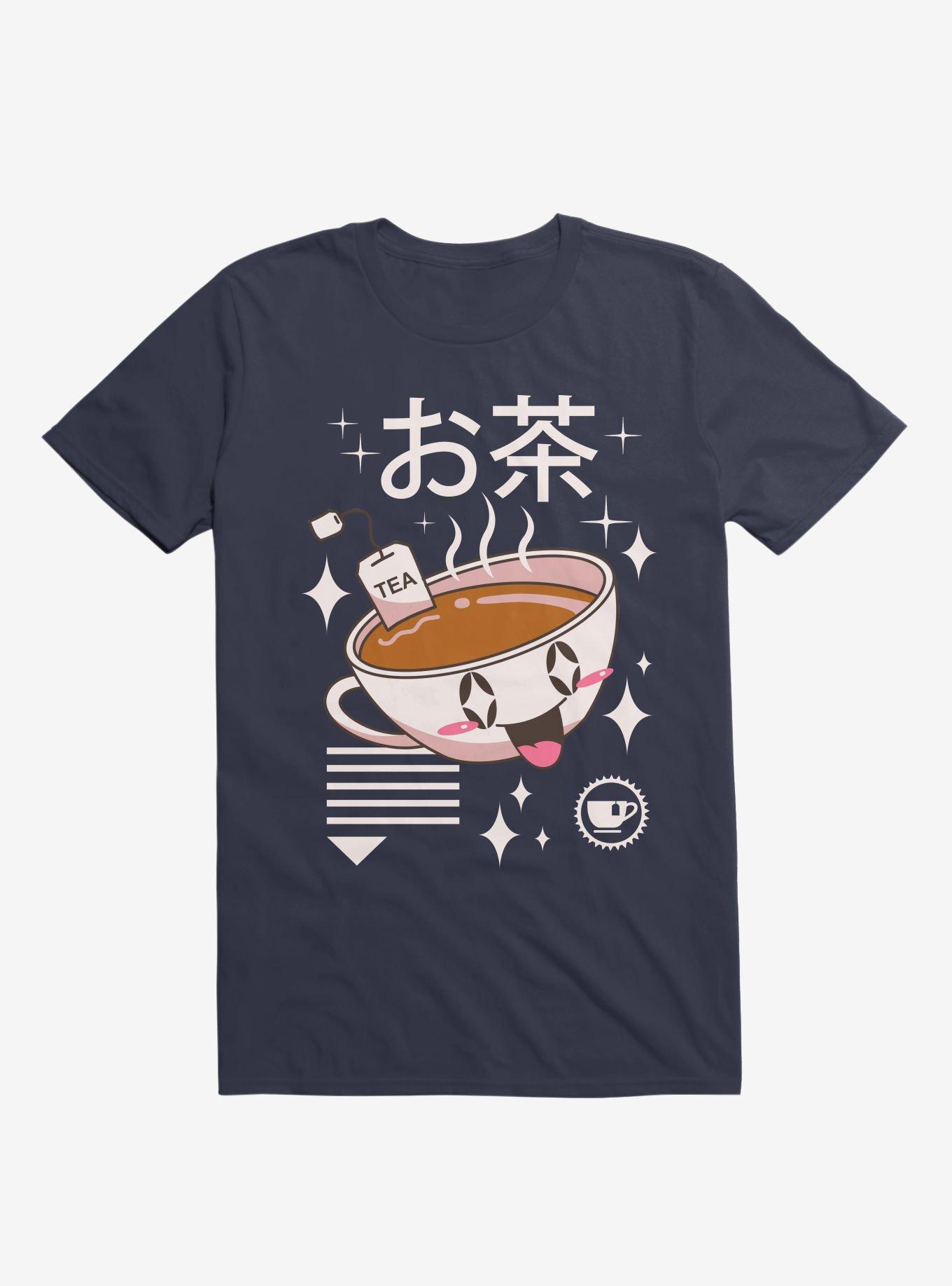 Kawaii Tea Navy Blue T-Shirt, NAVY, hi-res