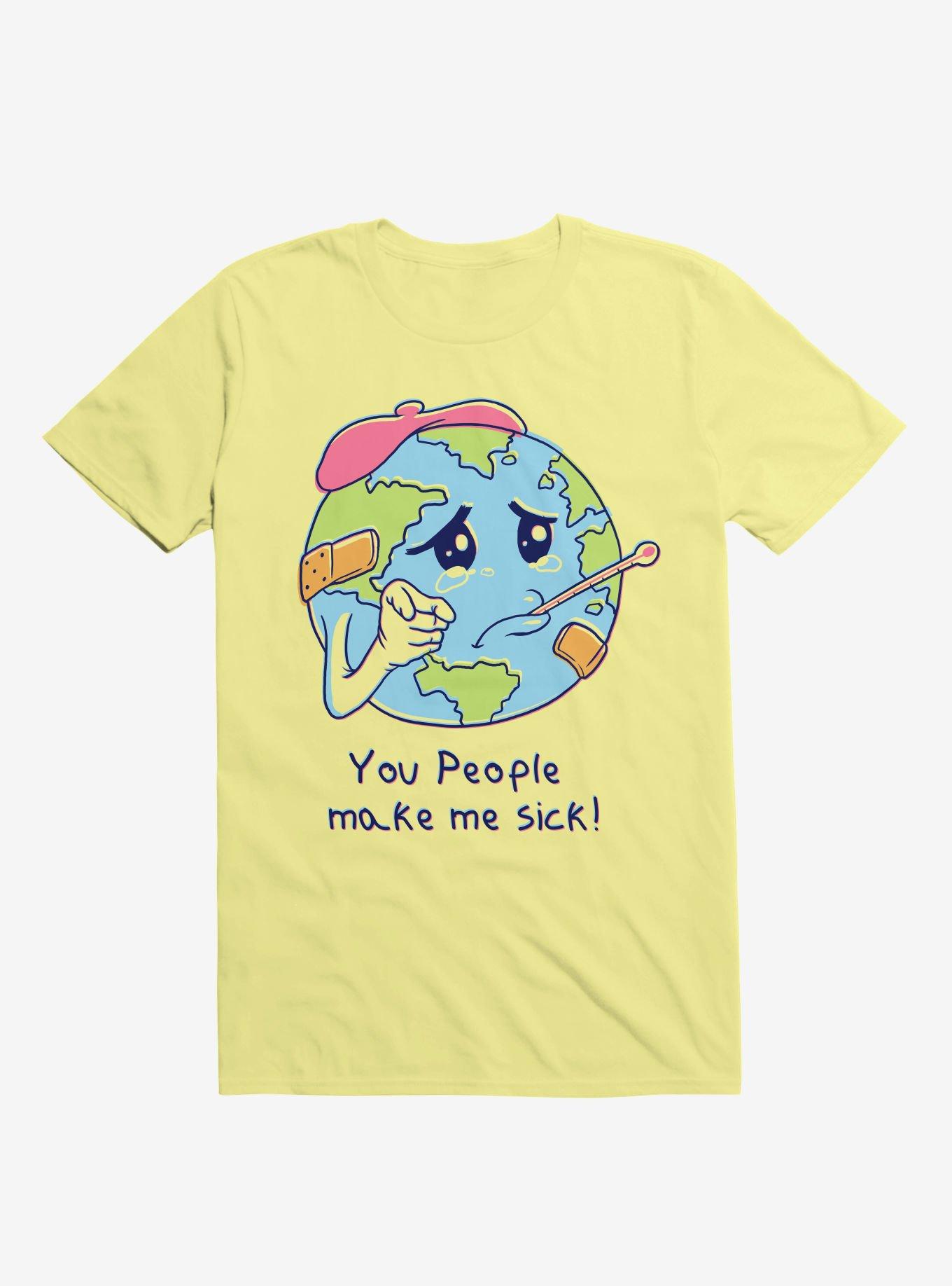 You People Make Me Sick! Earth Corn Silk Yellow T-Shirt, CORN SILK, hi-res