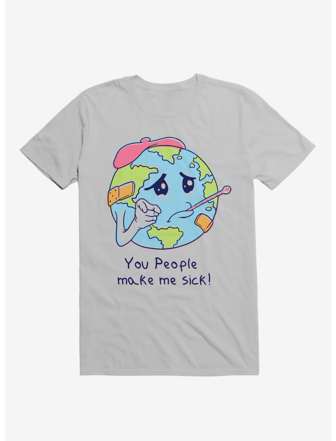 You People Make Me Sick! Earth Ice Grey T-Shirt, ICE GREY, hi-res