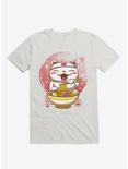Neko Ramen Happy Cat White T-Shirt, WHITE, hi-res