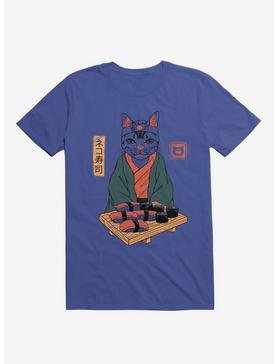 Neko Cat Sushi Bar Royal Blue T-Shirt, , hi-res