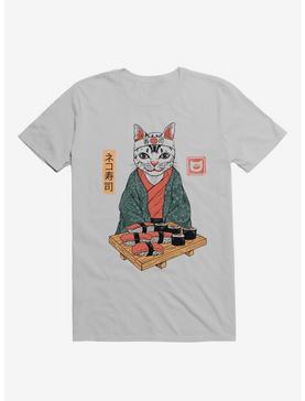 Neko Cat Sushi Bar Ice Grey T-Shirt, , hi-res