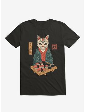 Neko Sushi Bar Black T-Shirt, , hi-res