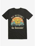 No Internet Vibes! Sunshine Black T-Shirt, BLACK, hi-res