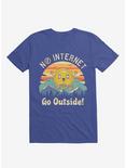 No Internet Vibes! Sunshine Royal Blue T-Shirt, ROYAL, hi-res