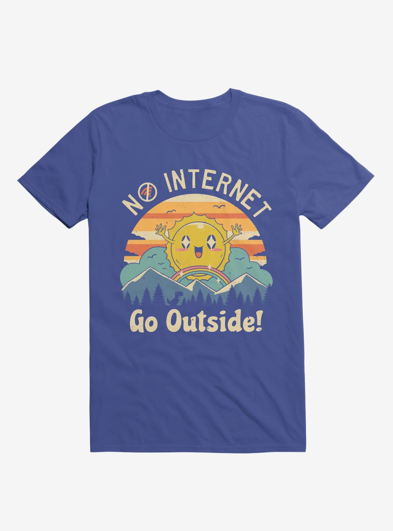 No Internet Vibes! Sunshine Royal Blue T-Shirt, , hi-res